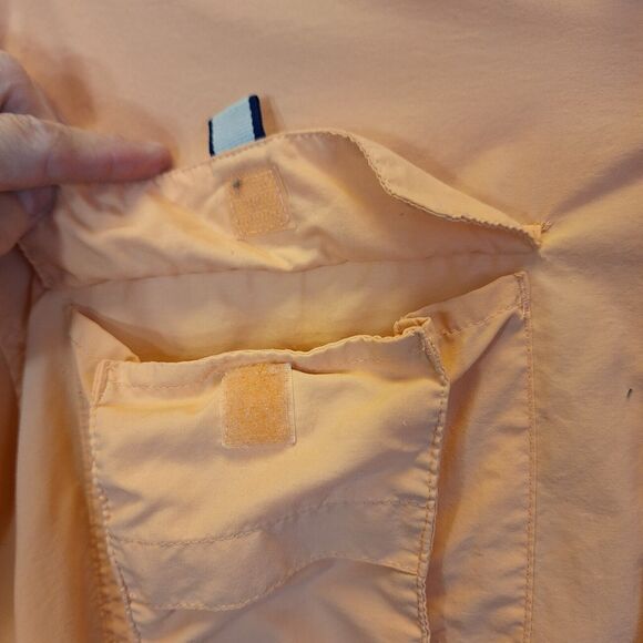 Columbia PFG‎ Fishing Shirt Men's LPeach Orange Short Sleeve Button Down Vented - Picture 15 of 16